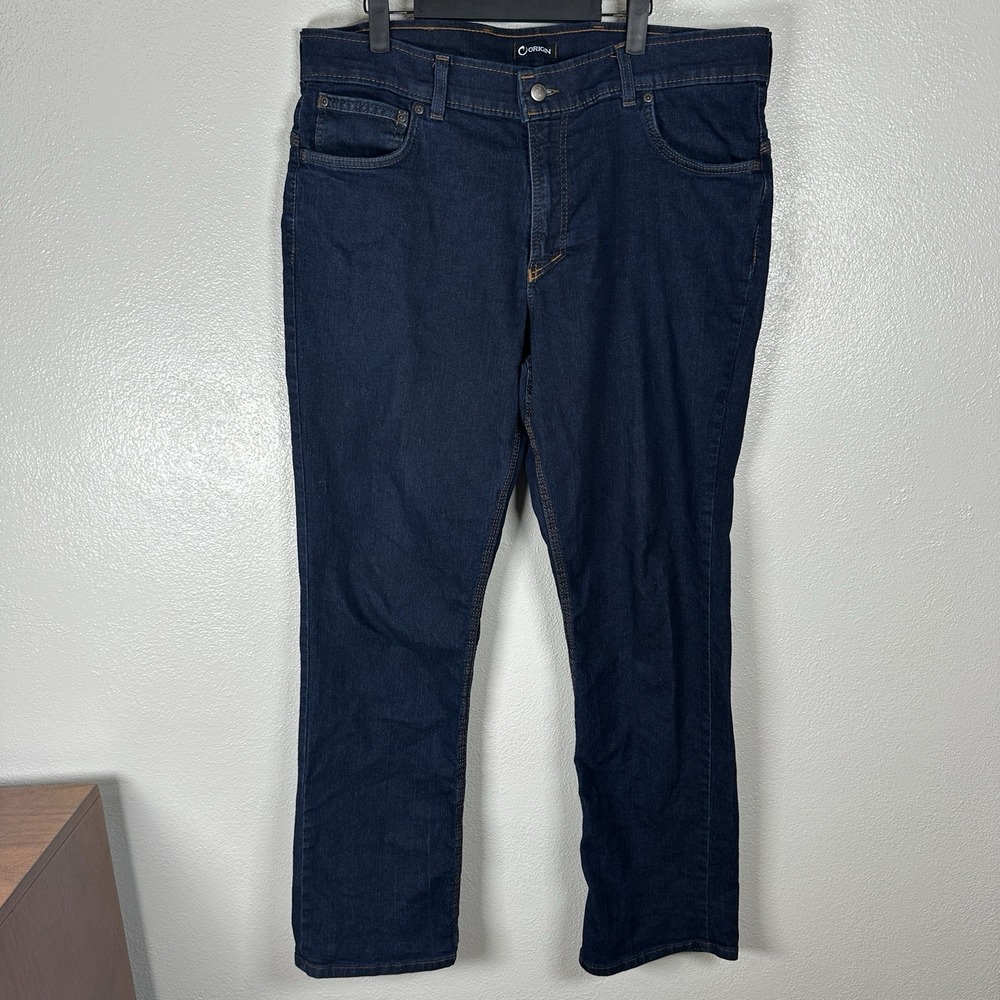Origin Maine Factory Straight Jeans Men's 36x32 Blue Dark Wash Workwear USA Made